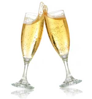 champagne glasses
