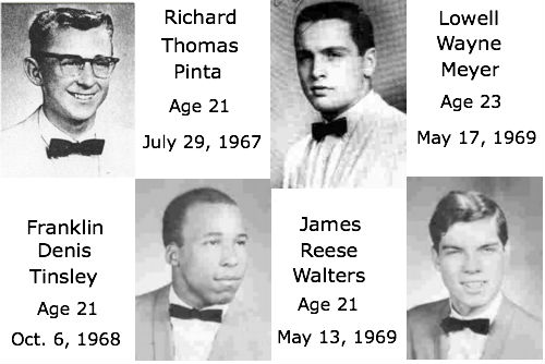 Riverhead native sons killed in Vietnam, as pictured in their Riverhead High School yearbook photos.